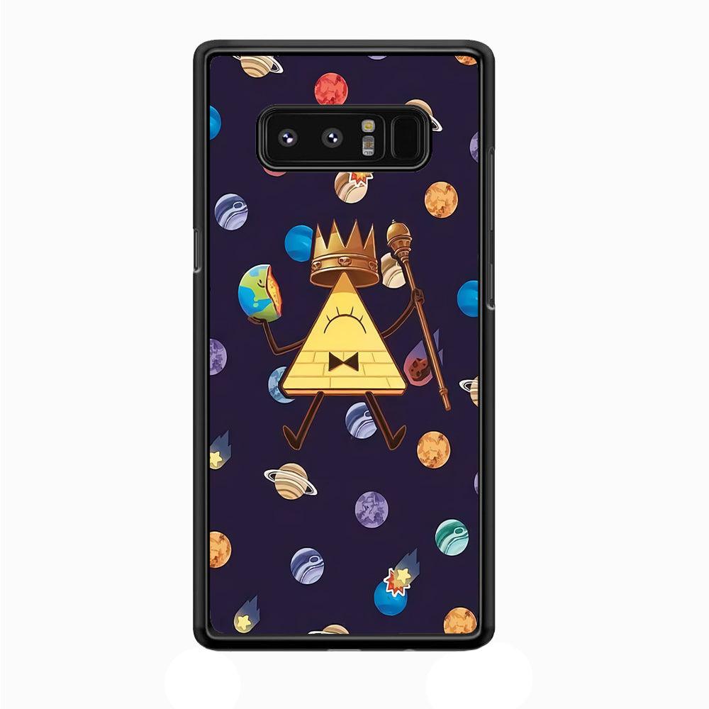 Bill Cipher and Planets Doodle Samsung Galaxy Note 8 Case-Plastic / Full Wrap (3D Case)-Xtracase
