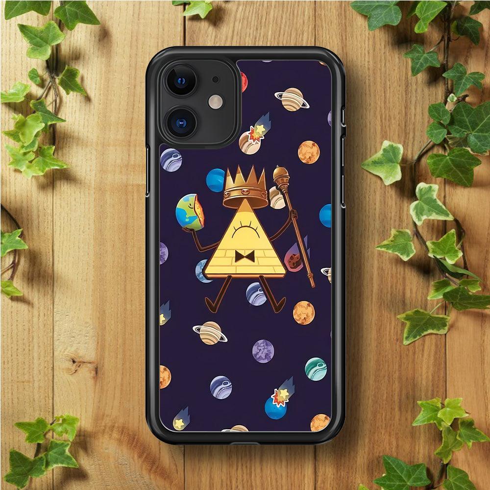 Bill Cipher and Planets Doodle iPhone 11 Case-Rubber / Black (2D Case)-Xtracase