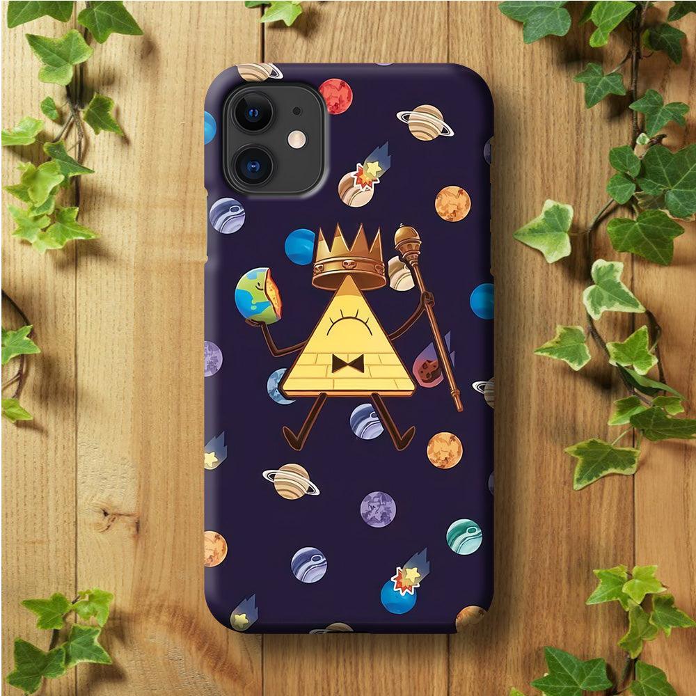 Bill Cipher and Planets Doodle iPhone 11 Case-Plastic / Full Wrap (3D Case)-Xtracase