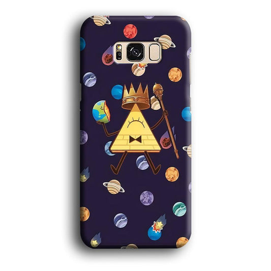 Bill Cipher and Planets Doodle Samsung Galaxy S8 Case-Plastic / Full Wrap (3D Case)-Xtracase
