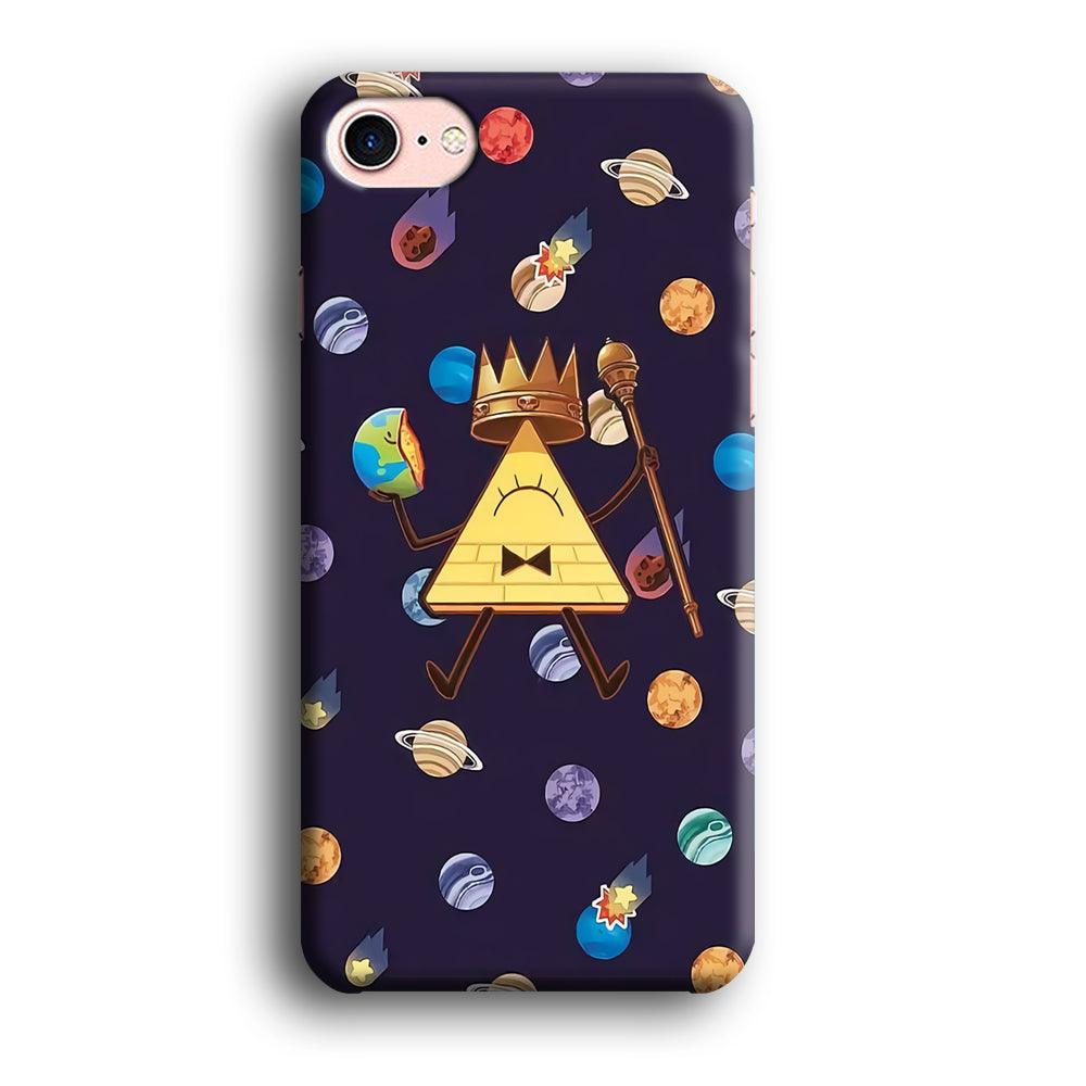 Bill Cipher and Planets Doodle iPhone 7 Case-Plastic / Full Wrap (3D Case)-Xtracase
