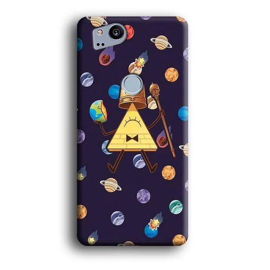 Bill Cipher and Planets Doodle Google Pixel 2 3D Case-Xtracase