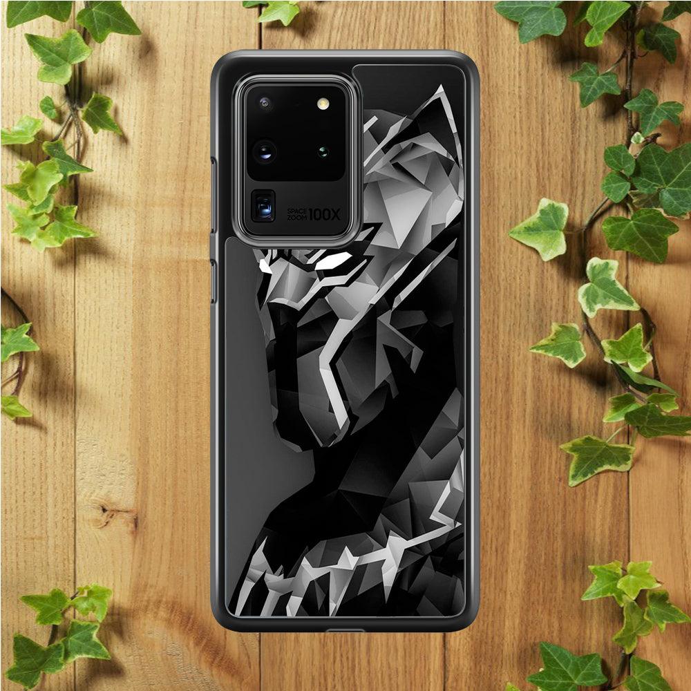 Black Panther 003 Samsung Galaxy S20 Ultra Case-Rubber / White (2D Case)-Xtracase