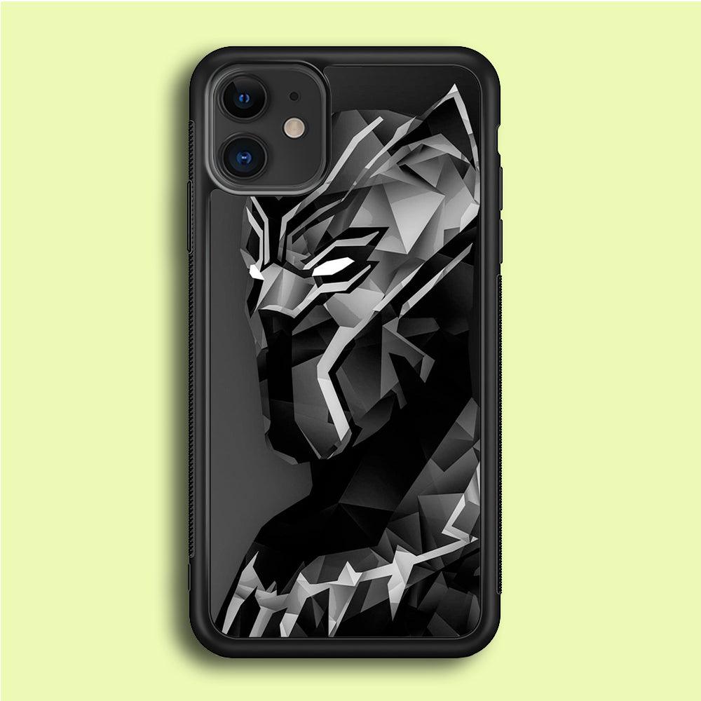 Black Panther 003 iPhone 12 Case-Rubber / Black (2D Case)-Xtracase