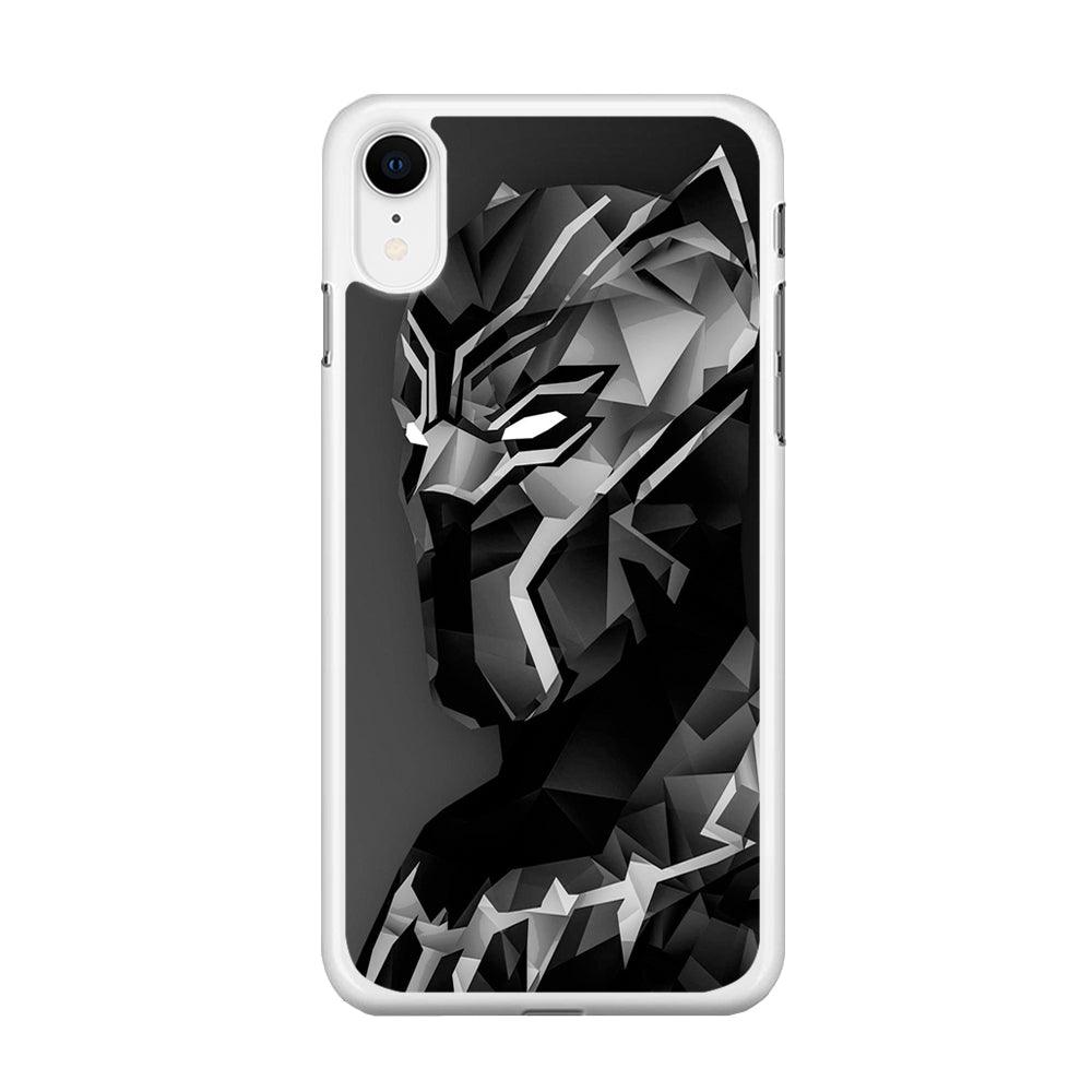 Black Panther 003 iPhone XR Case-Rubber / White (2D Case)-Xtracase
