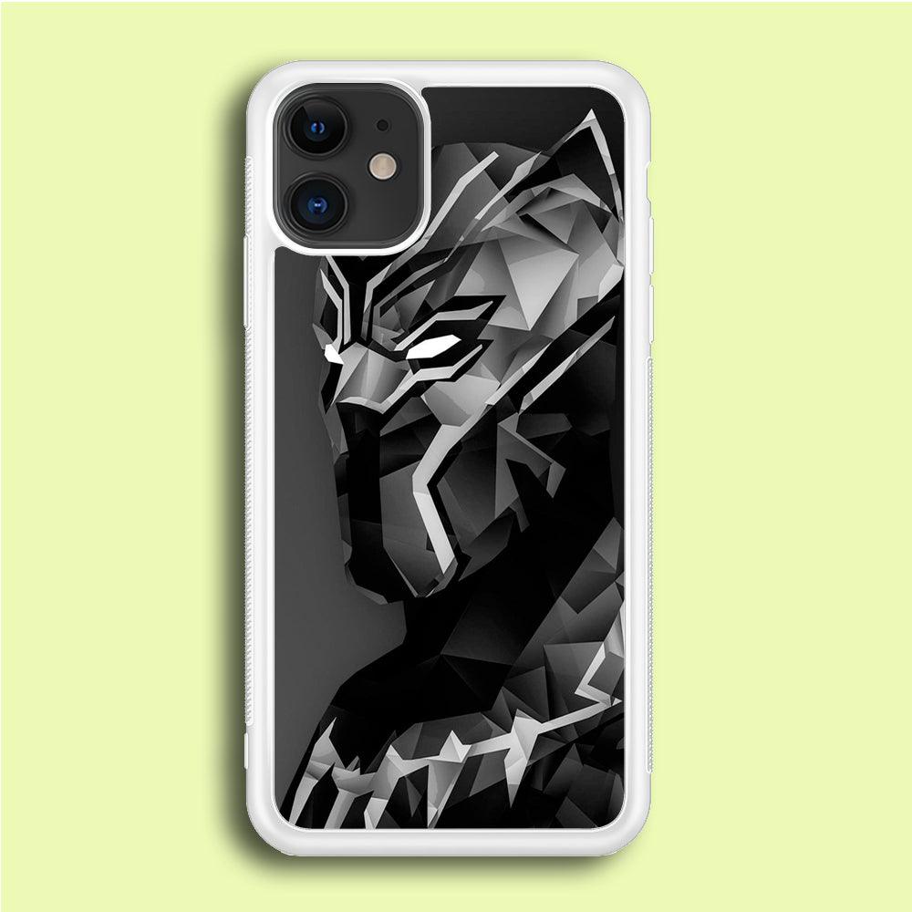 Black Panther 003 iPhone 12 Case-Rubber / White (2D Case)-Xtracase