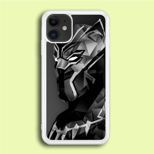 Black Panther 003 iPhone 12 Case-Rubber / White (2D Case)-Xtracase
