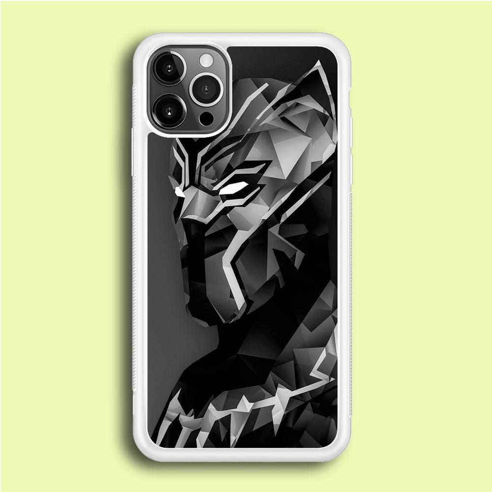 Black Panther 003 iPhone 12 Pro Case-Rubber / White (2D Case)-Xtracase