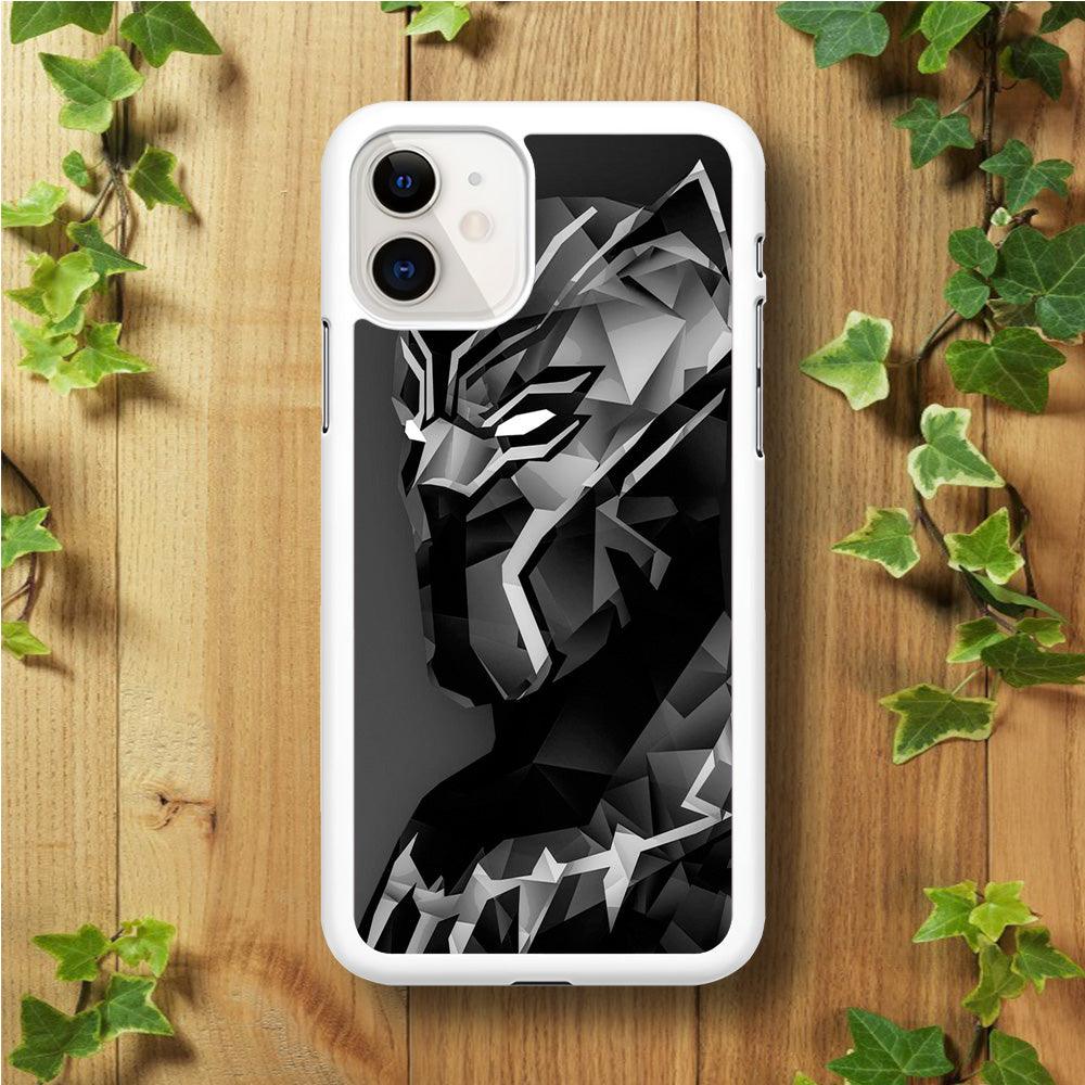 Black Panther 003 iPhone 11 Case-Rubber / White (2D Case)-Xtracase