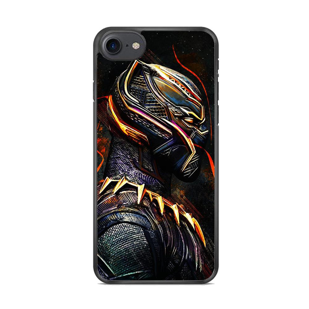Black Panther Cool Art iPhone 7 Case-Rubber / Black (2D Case)-Xtracase