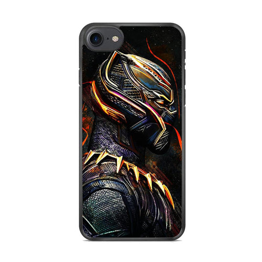 Black Panther Cool Art iPhone 7 Case-Rubber / Black (2D Case)-Xtracase