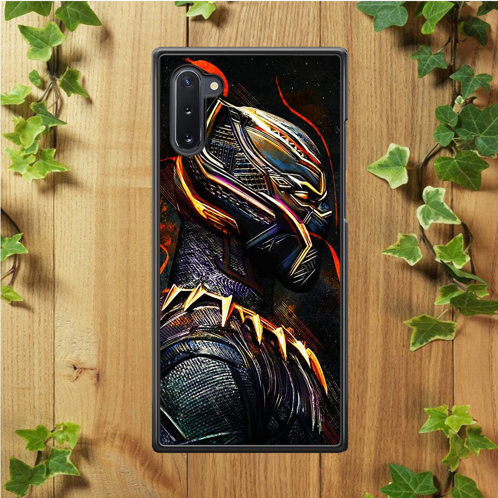 Black Panther Cool Art Samsung Galaxy Note 10 Case-Rubber / White (2D Case)-Xtracase