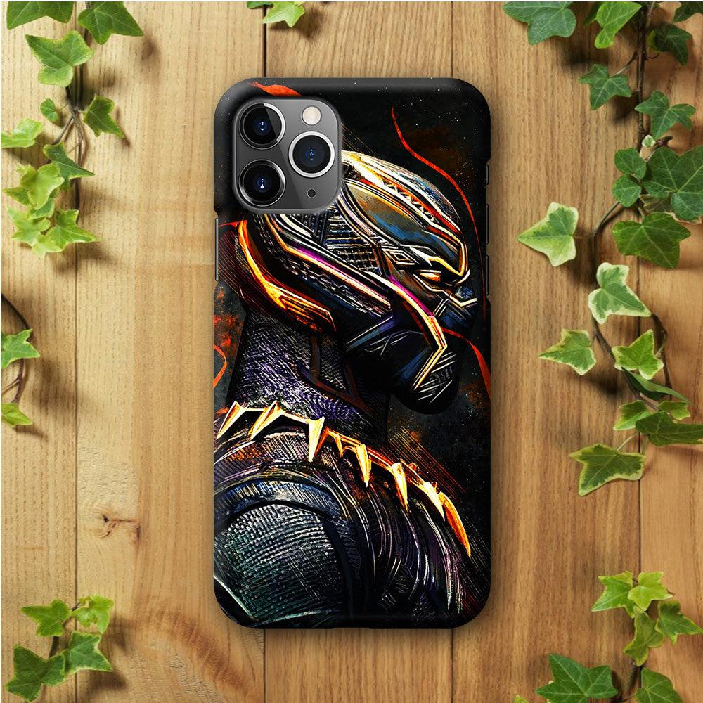 Black Panther Cool Art iPhone 11 Pro Case-Rubber / Black (2D Case)-Xtracase