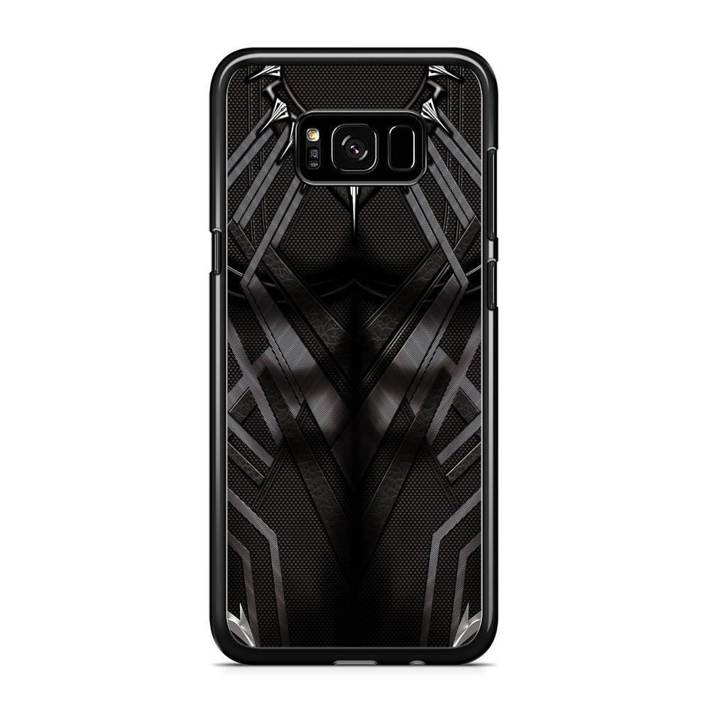 Black Panther Suit Samsung Galaxy S8 Case-Rubber / Black (2D Case)-Xtracase