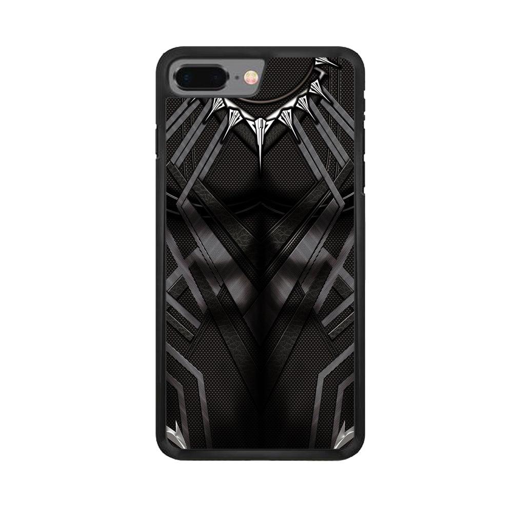 Black Panther Suit iPhone 8 Plus Case-Rubber / Black (2D Case)-Xtracase