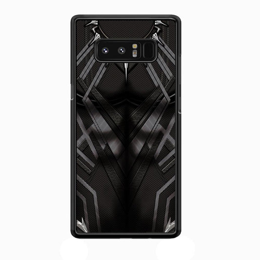Black Panther Suit Samsung Galaxy Note 8 Case-Rubber / White (2D Case)-Xtracase