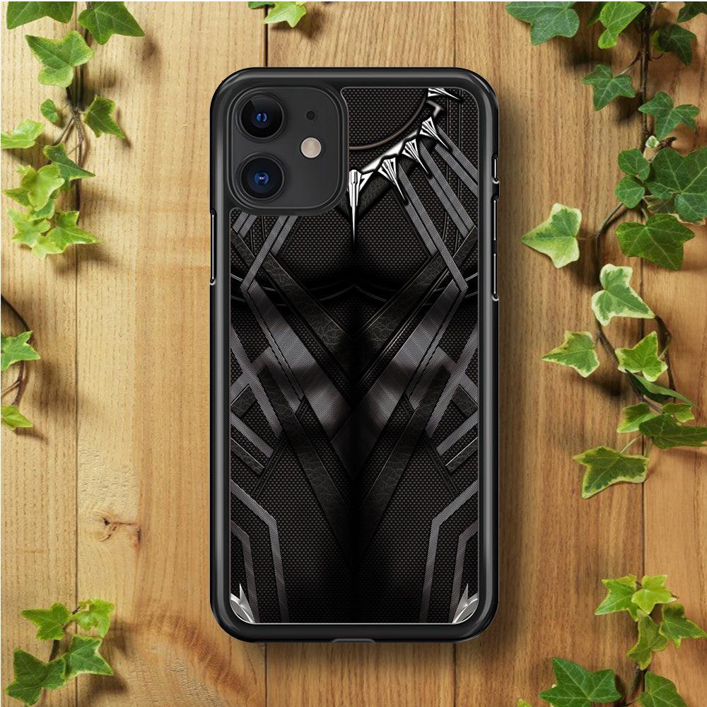 Black Panther Suit iPhone 11 Case-Rubber / Black (2D Case)-Xtracase