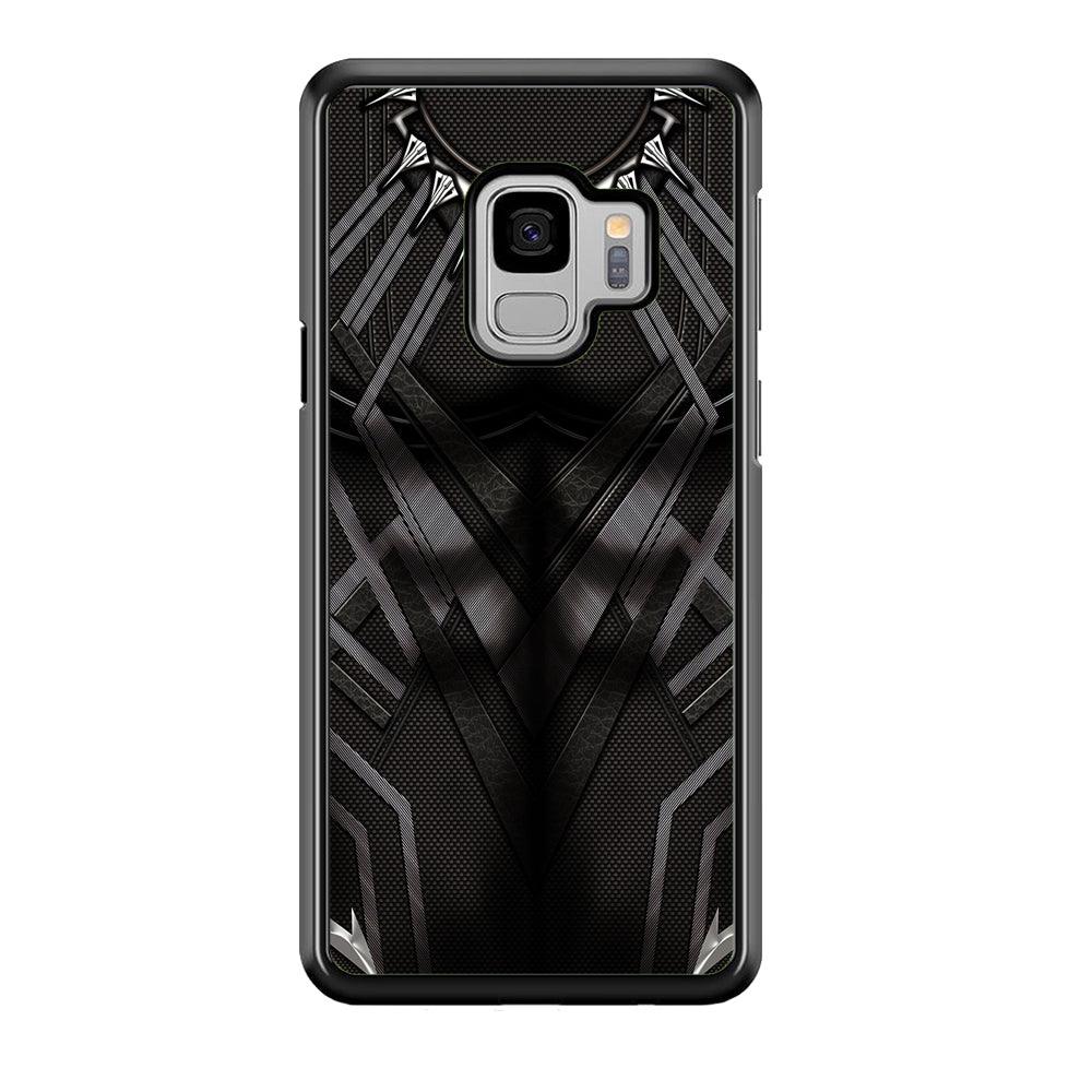 Black Panther Suit Samsung Galaxy S9 Case-Rubber / White (2D Case)-Xtracase