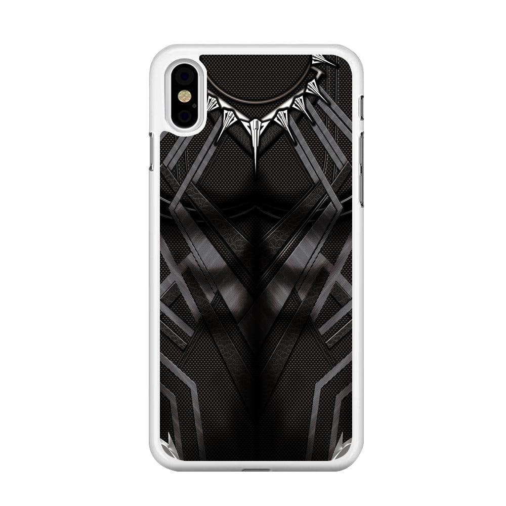 Black Panther Suit iPhone Xs Max Case-Rubber / White (2D Case)-Xtracase