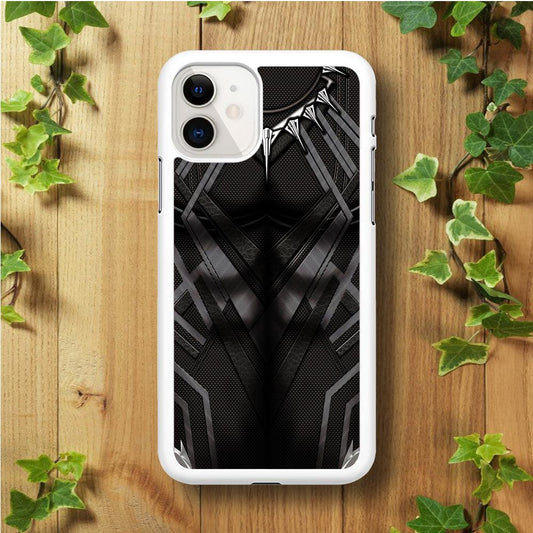 Black Panther Suit iPhone 11 Case-Rubber / White (2D Case)-Xtracase