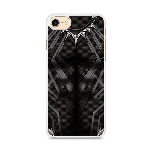 Black Panther Suit iPhone 8 Case-Rubber / White (2D Case)-Xtracase