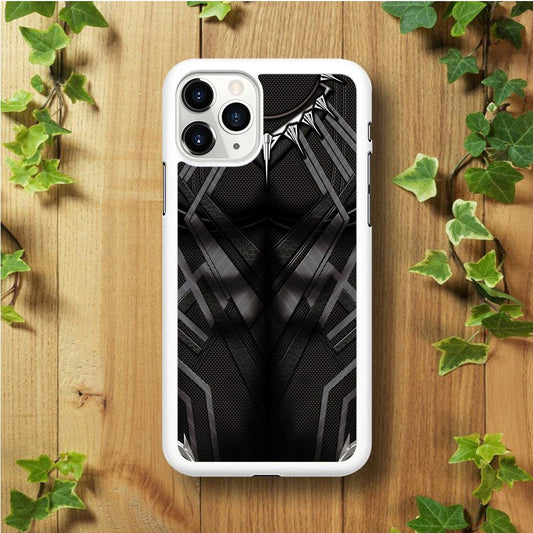 Black Panther Suit iPhone 11 Pro Case-Rubber / White (2D Case)-Xtracase