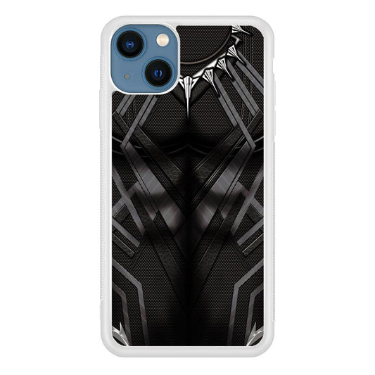 Black Panther Suit iPhone 13 Mini Case-Rubber / White (2D Case)-Xtracase