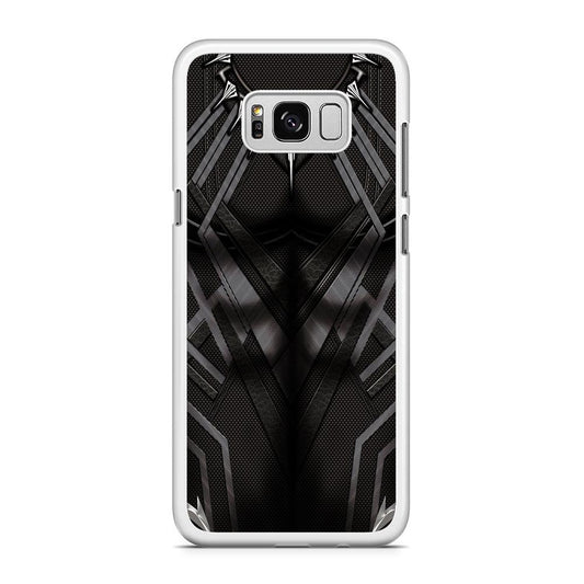 Black Panther Suit Samsung Galaxy S8 Case-Rubber / White (2D Case)-Xtracase