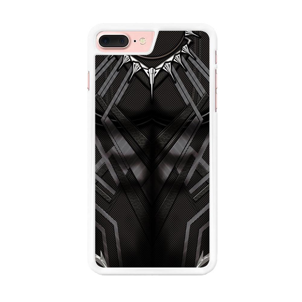 Black Panther Suit iPhone 8 Plus Case-Rubber / White (2D Case)-Xtracase