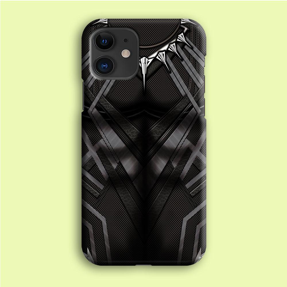 Black Panther Suit iPhone 12 Case-Plastic / Full Wrap (3D Case)-Xtracase