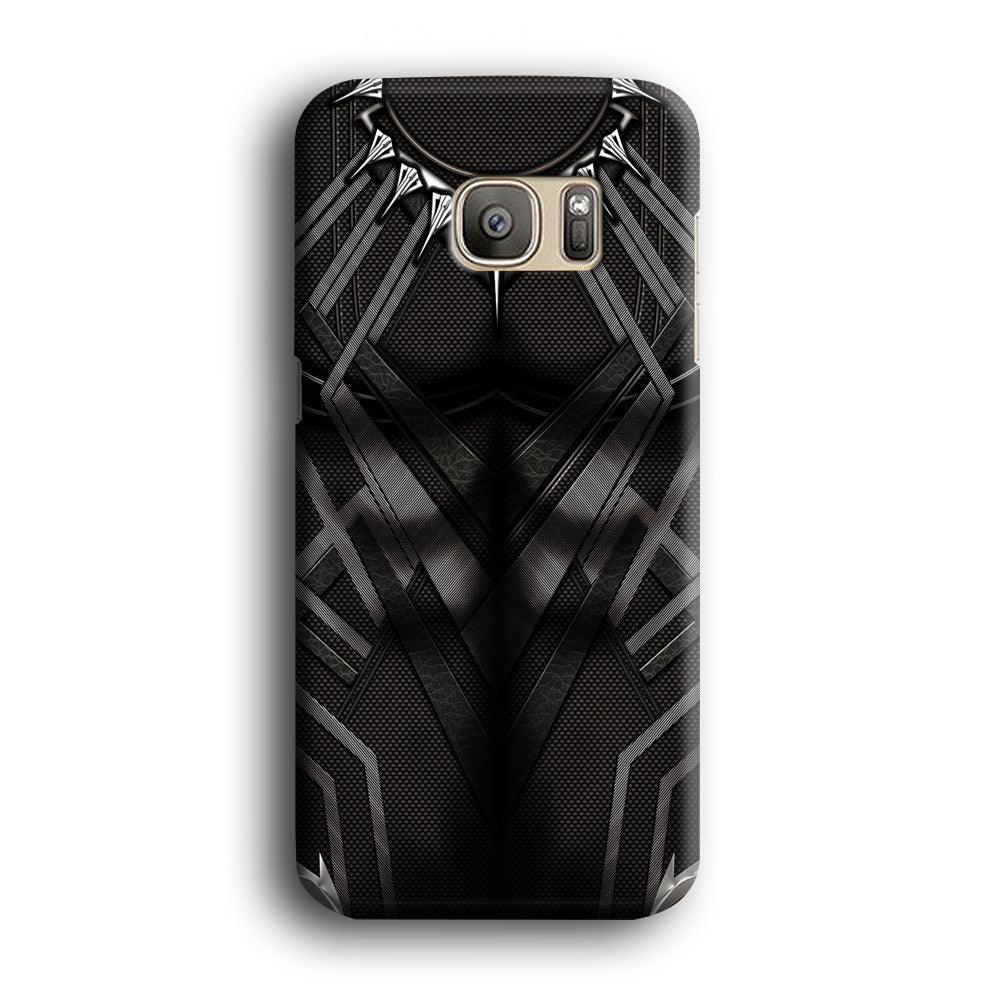 Black Panther Suit Samsung Galaxy S7 Edge Case-Plastic / Full Wrap (3D Case)-Xtracase