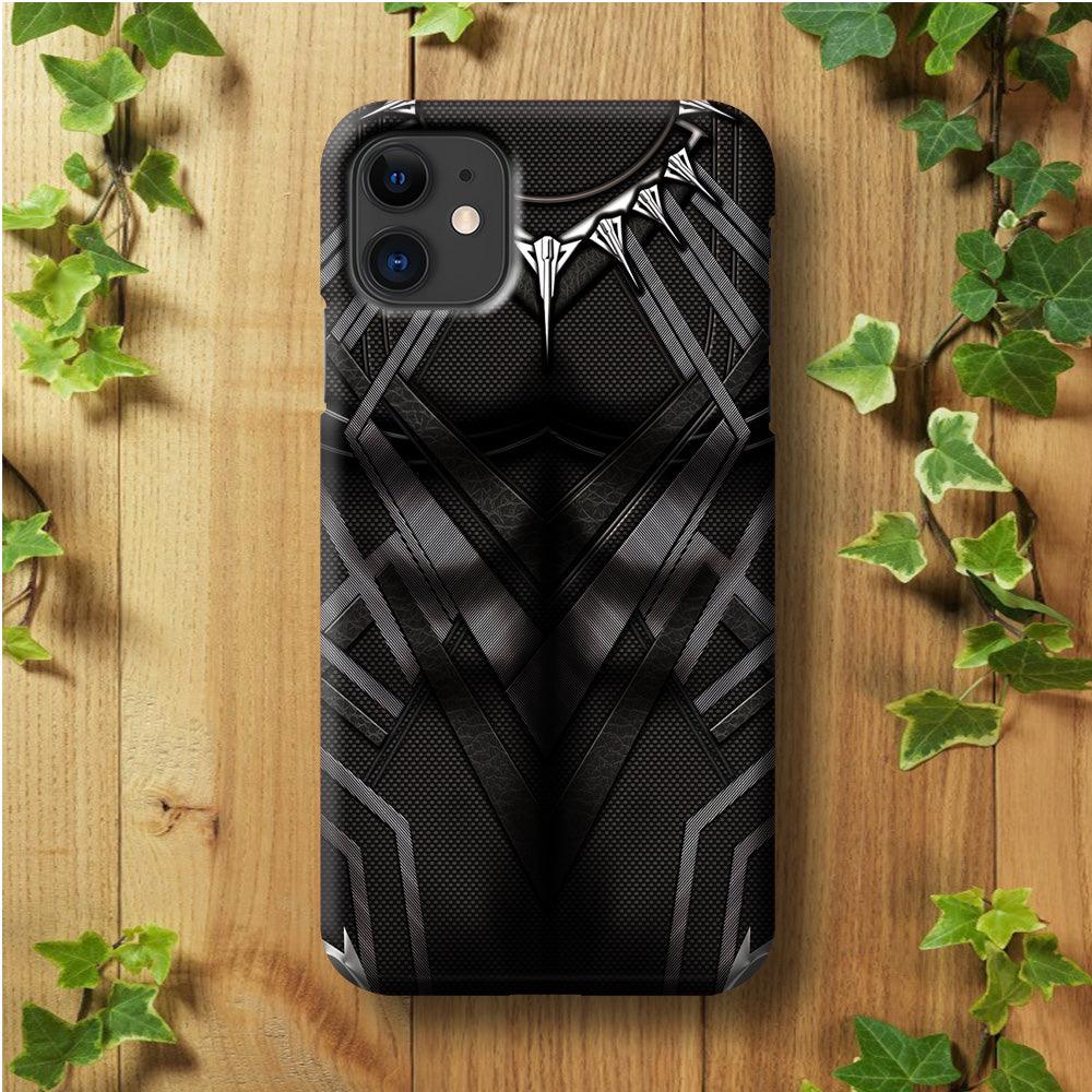 Black Panther Suit iPhone 11 Case-Plastic / Full Wrap (3D Case)-Xtracase
