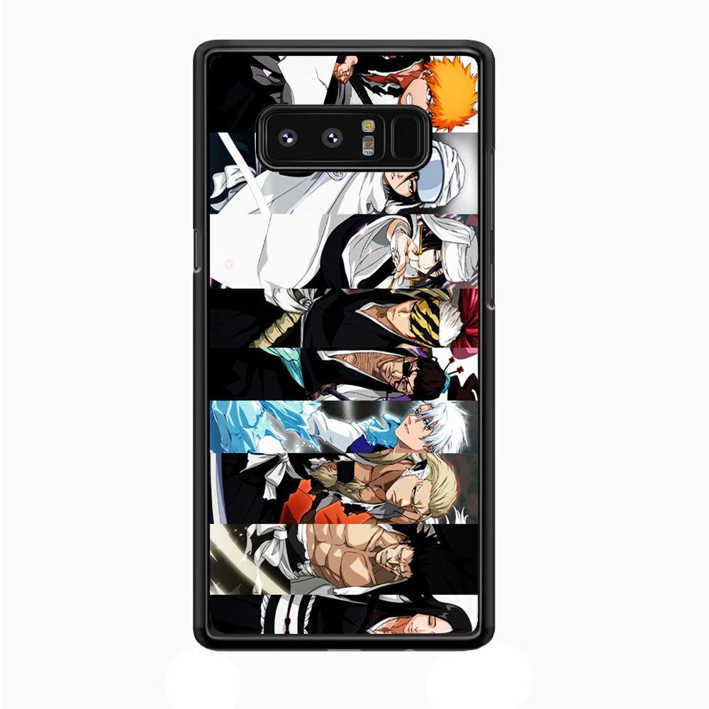 Bleach Characters Samsung Galaxy Note 8 Case-Rubber / Black (2D Case)-Xtracase