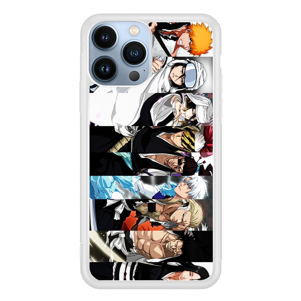 Bleach Characters iPhone 13 Pro Max Case-Rubber / White (2D Case)-Xtracase