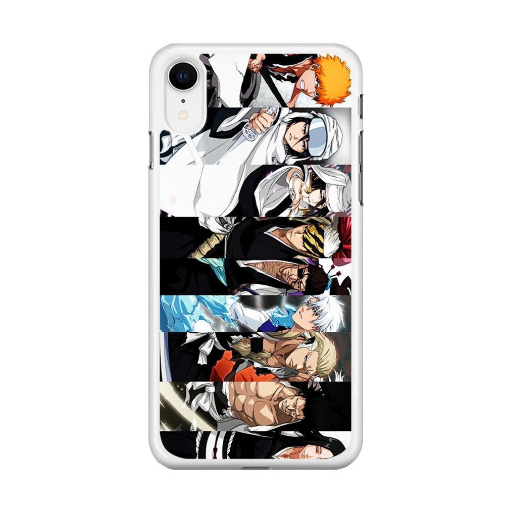Bleach Characters iPhone XR Case-Rubber / White (2D Case)-Xtracase