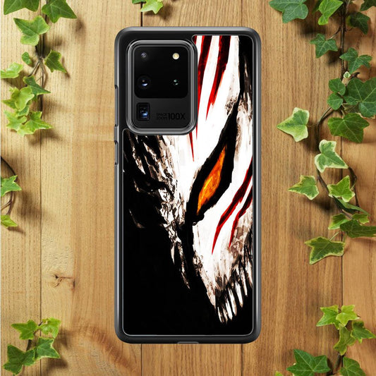Bleach Ichigo Hollow Mask Samsung Galaxy S20 Ultra Case-Rubber / Black (2D Case)-Xtracase