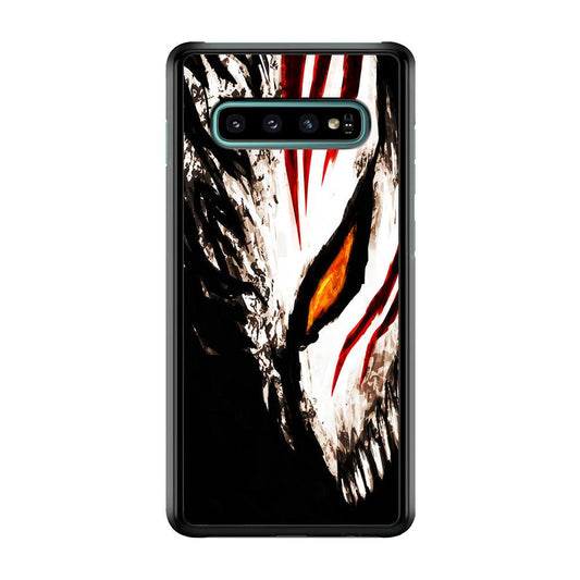 Bleach Ichigo Hollow Mask Samsung Galaxy S10 Case-Rubber / Black (2D Case)-Xtracase