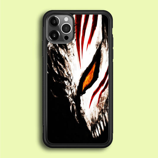 Bleach Ichigo Hollow Mask iPhone 12 Pro Max Case-Rubber / Black (2D Case)-Xtracase