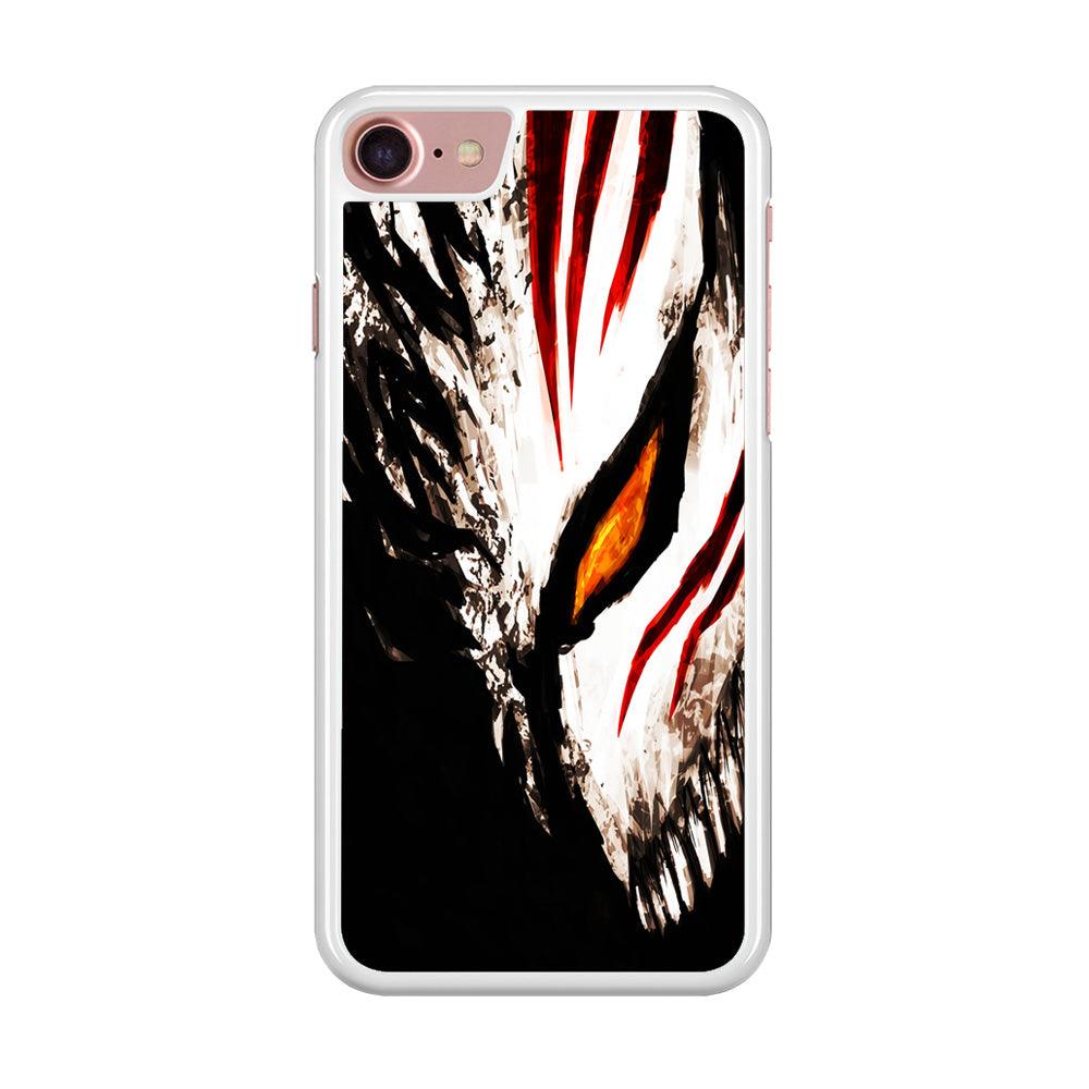 Bleach Ichigo Hollow Mask iPhone 8 Case-Rubber / White (2D Case)-Xtracase