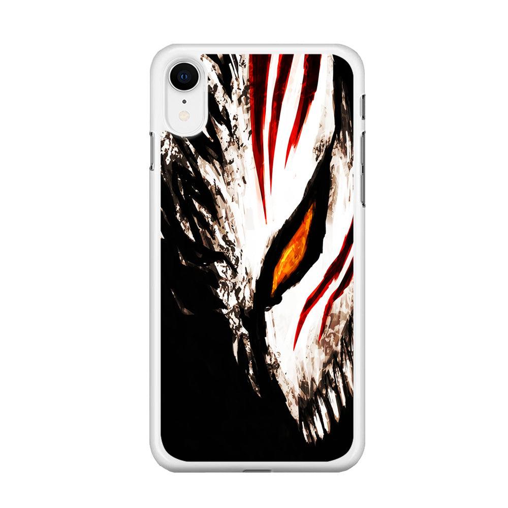 Bleach Ichigo Hollow Mask iPhone XR Case-Rubber / White (2D Case)-Xtracase
