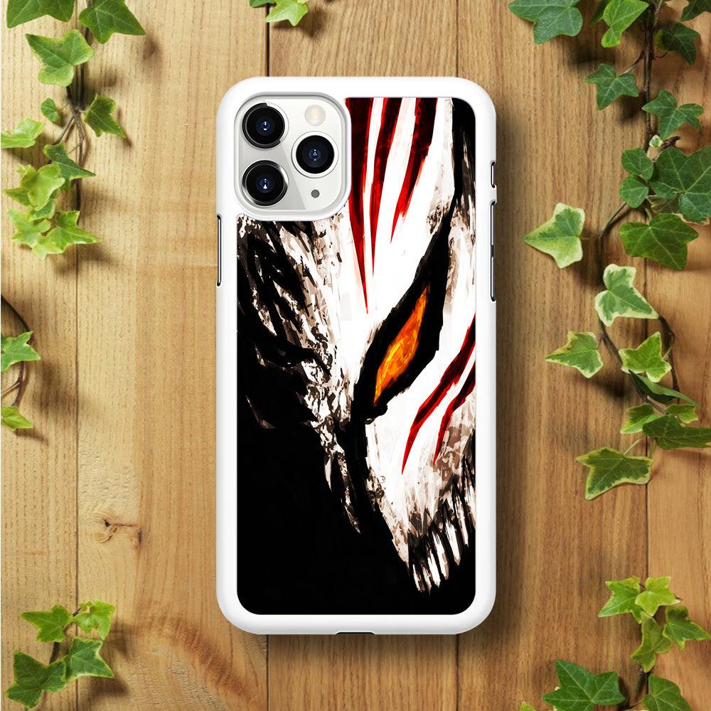 Bleach Ichigo Hollow Mask iPhone 11 Pro Case-Rubber / White (2D Case)-Xtracase