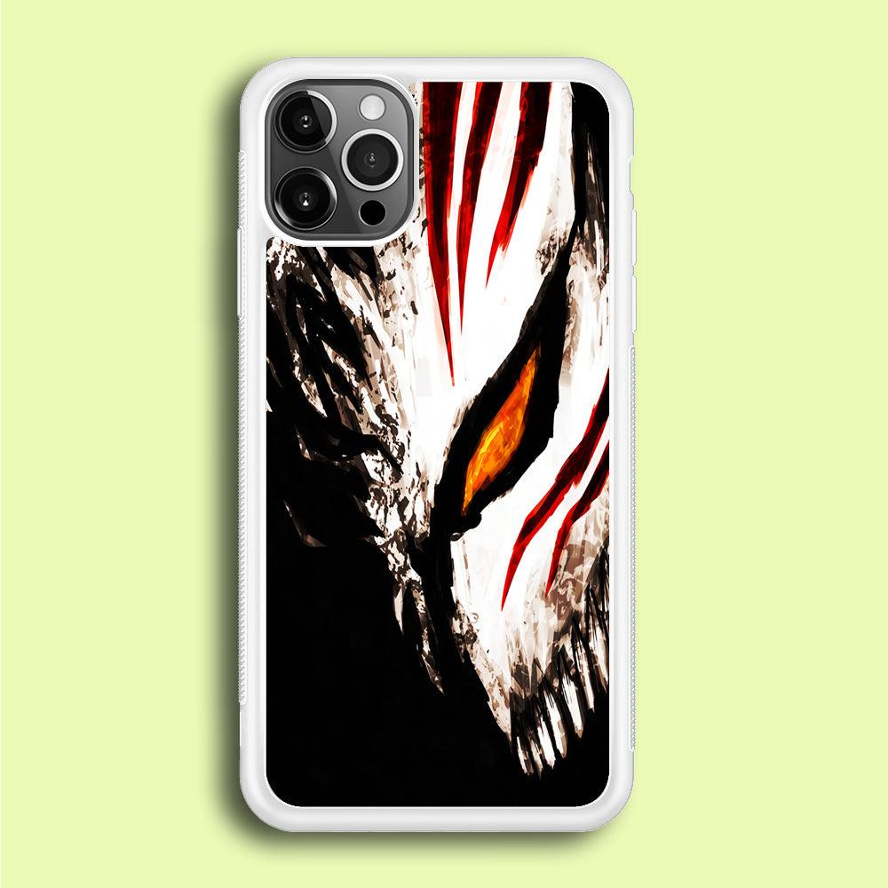 Bleach Ichigo Hollow Mask iPhone 12 Pro Case-Rubber / White (2D Case)-Xtracase