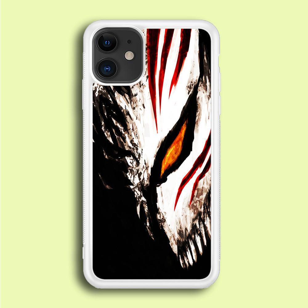 Bleach Ichigo Hollow Mask iPhone 12 Case-Rubber / White (2D Case)-Xtracase
