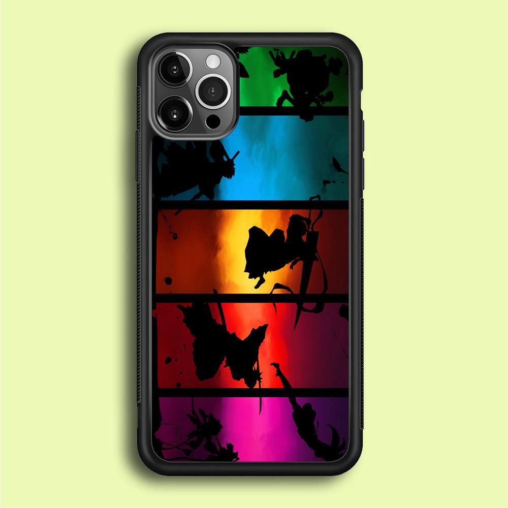 Bleach Silhouette Art iPhone 12 Pro Case-Rubber / Black (2D Case)-Xtracase