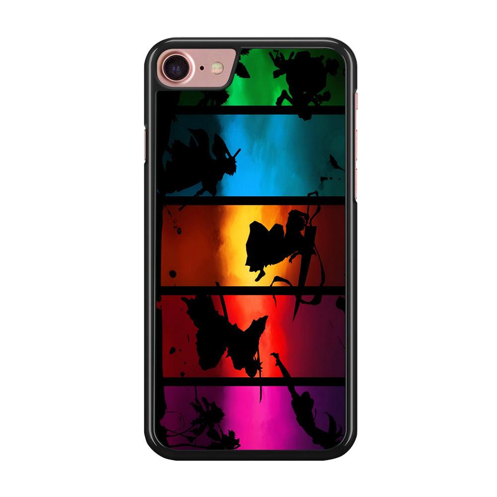Bleach Silhouette iPhone 8 Case-Rubber / Black (2D Case)-Xtracase