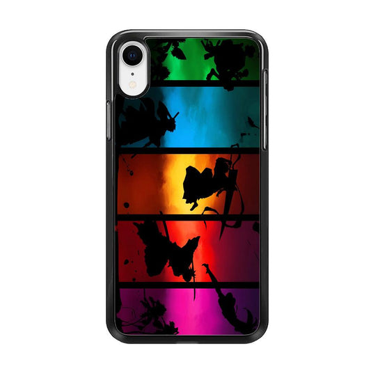 Bleach Silhouette Art iPhone XR Case-Rubber / Black (2D Case)-Xtracase