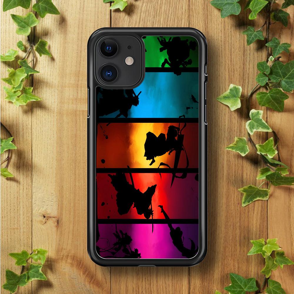 Bleach Silhouette Art iPhone 11 Case-Rubber / Black (2D Case)-Xtracase