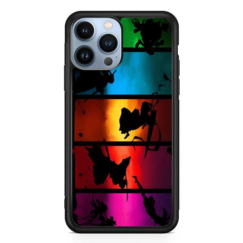 Bleach Silhouette Art iPhone 13 Pro Max Case-Rubber / Black (2D Case)-Xtracase