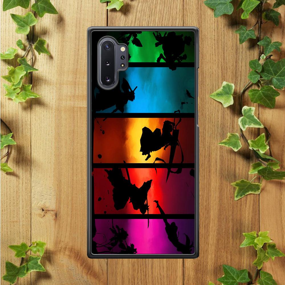 Bleach Silhouette Art Samsung Galaxy Note 10 Plus Case-Rubber / White (2D Case)-Xtracase