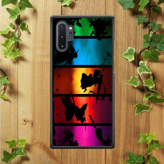 Bleach Silhouette Art Samsung Galaxy Note 10 Plus Case-Rubber / White (2D Case)-Xtracase